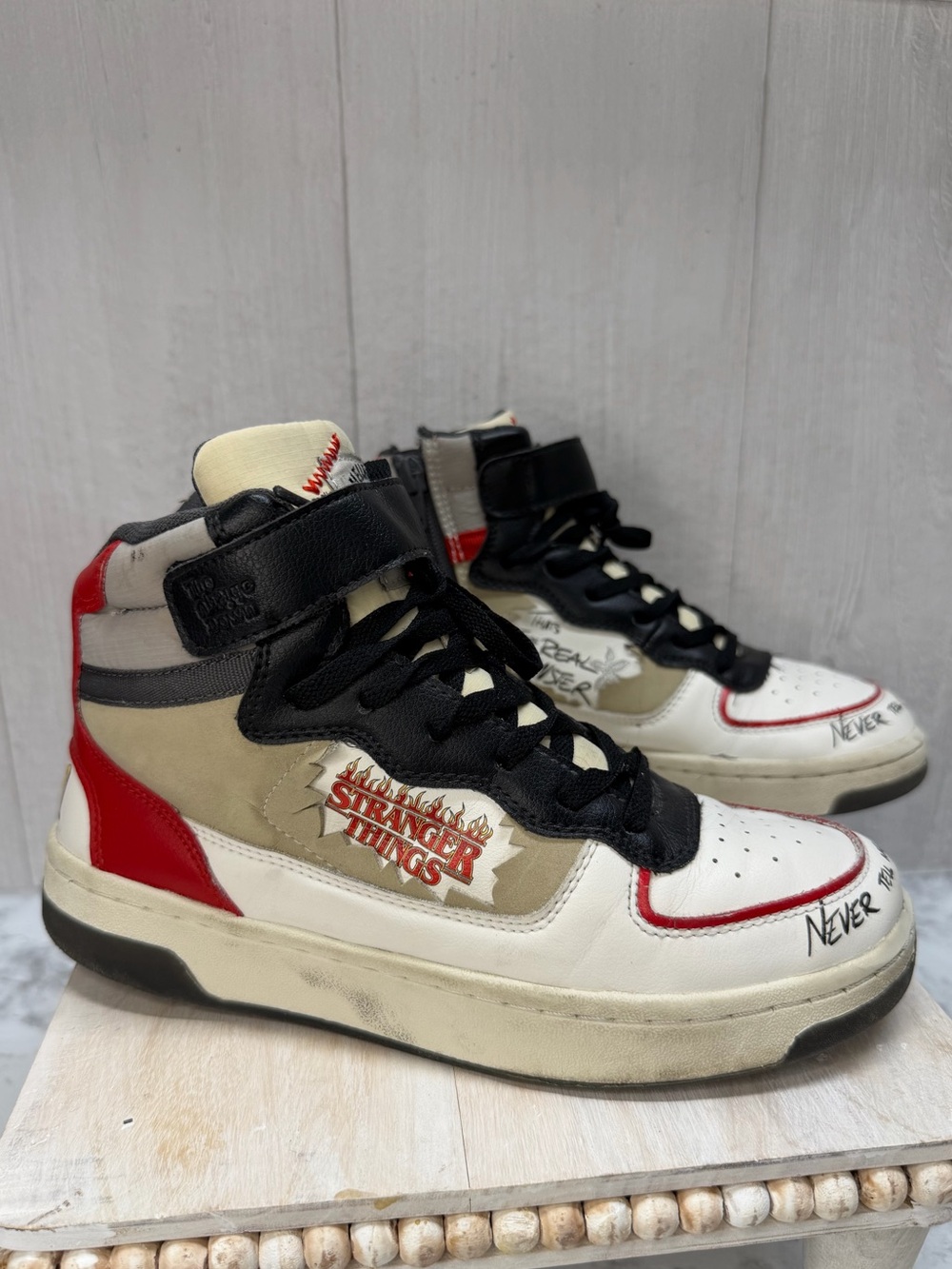 Zara Stranger Things Hellfire Club High Top Sneakers Boy’s 36 US Size 4 - 4.5